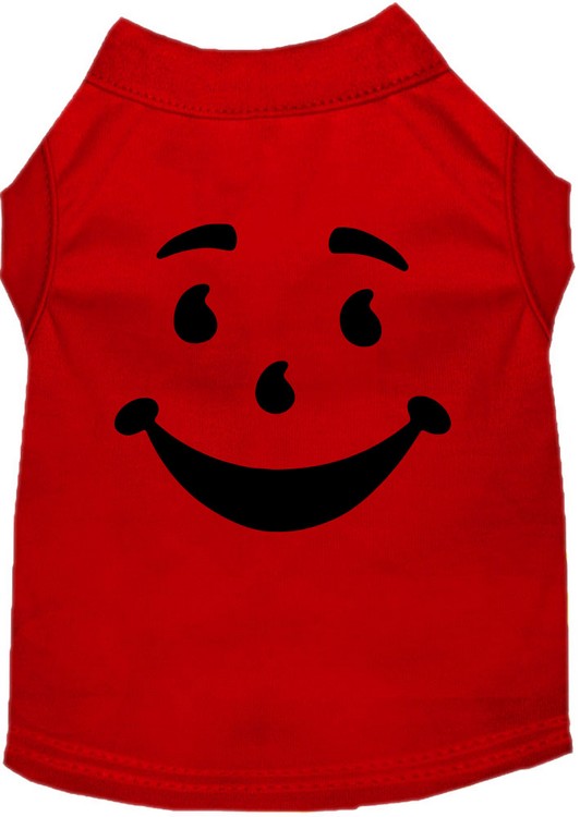 Happy Drink Man Costume Screen Print Dog Shirt Red Size 4X